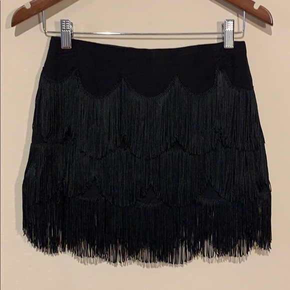 Marc Jacobs Mini Skirt with Fringe Black Flapper - Picture 6 of 8